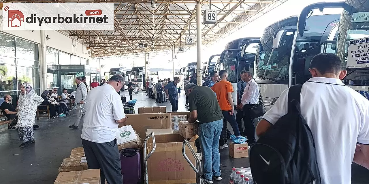 Diyarbakır Otogarı'nda Bayram Coşkusu Kameralara Yansıdı!