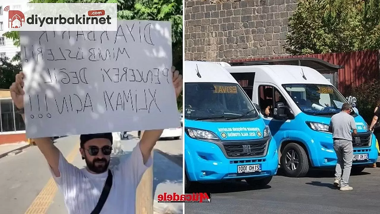 Diyarbakır'da yalnızca bir kişinin gerçekleştirdiği şaşırtıcı eylem: "Klimayı açın" çağrısı!