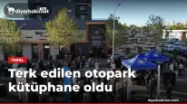 Terk edilen otopark kütüphane oldu