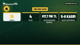TOKİ Diyarbakır'da 16 arsayı satışa çıkarıyor