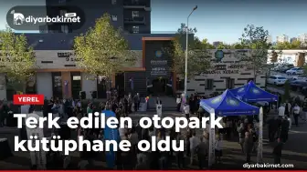 Terk edilen otopark kütüphane oldu