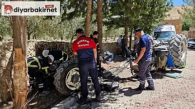 Mardin’de meydana gelen kaza sonucunda traktör korkunç bir şekilde ikiye ayrıldı ve yaralılar olduğu belirlendi