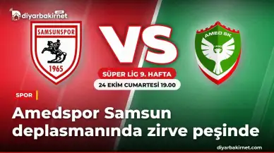Amedspor Samsun deplasmanında zirve peşinde