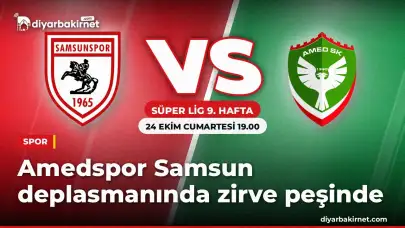 Amedspor Samsun deplasmanında zirve peşinde