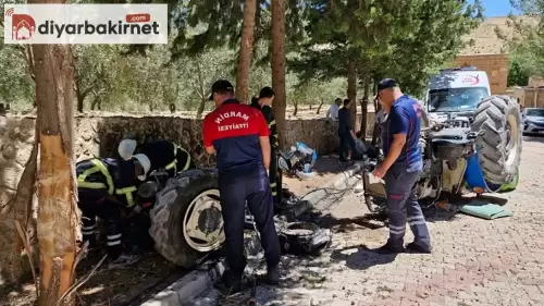 Mardin’de meydana gelen kaza sonucunda traktör korkunç bir şekilde ikiye ayrıldı ve yaralılar olduğu belirlendi