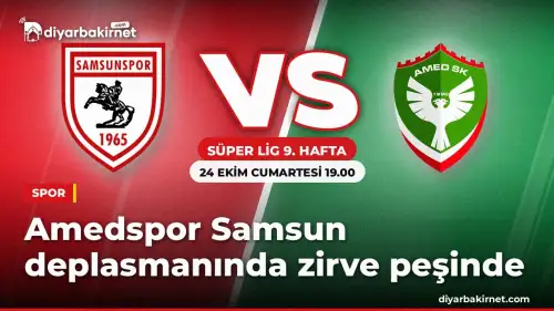 Amedspor Samsun deplasmanında zirve peşinde