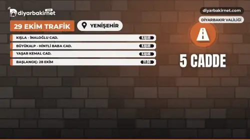 29 Ekim için 5 cadde trafiğe kapanıyor