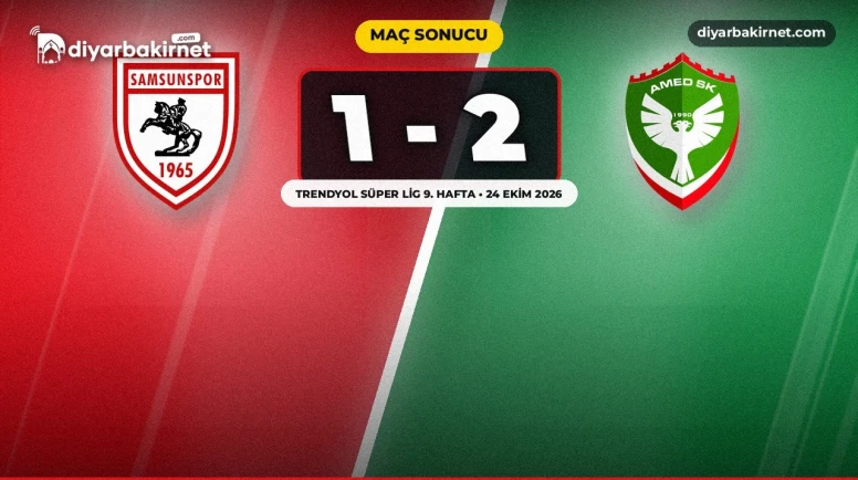 Amedspor Samsun'da geri döndü: 2-1