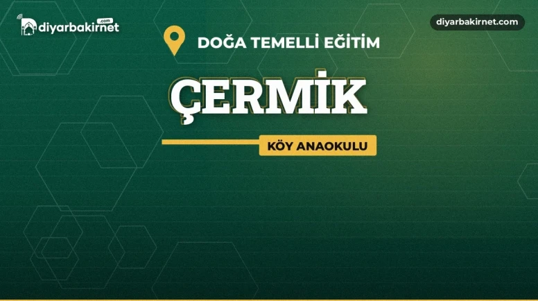 Çermik'teki köy anaokulunda dersler doğada