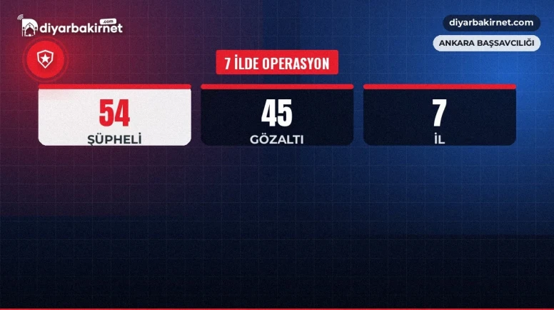 7 ilde operasyon: 45 gözaltı