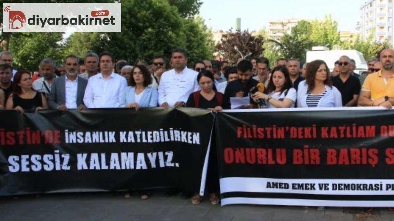 Diyarbakır Halkı İsrail'in Saldırılarını Protesto Etti