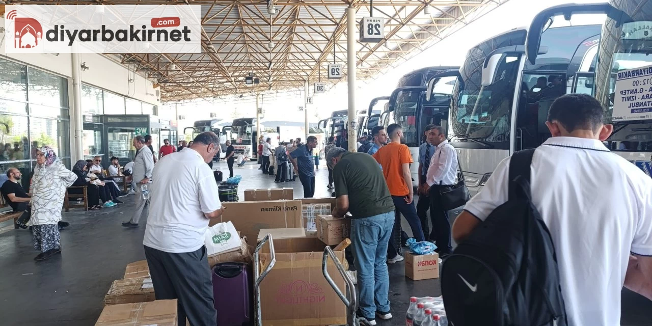 Diyarbakır Otogarı'nda Bayram Coşkusu Kameralara Yansıdı!