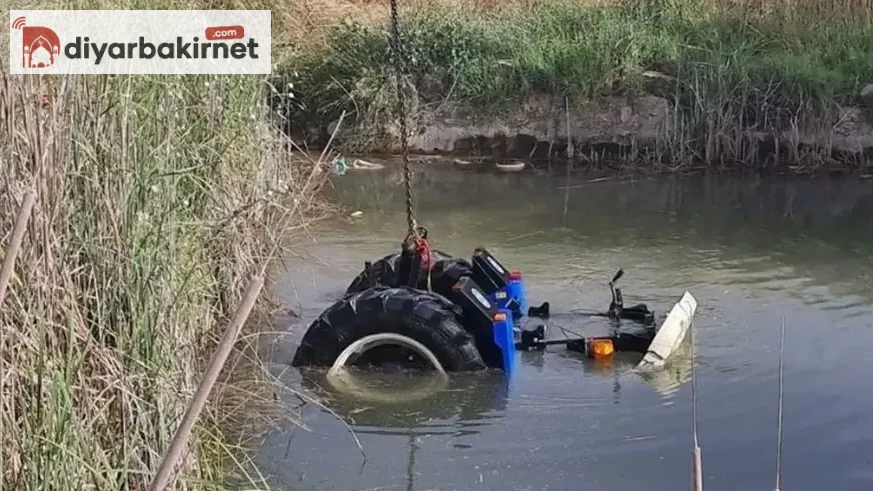 Diyarbakır'da traktör gölet suyuna düşerek faciaya yol açtı, 1 kişi hayatını kaybetti