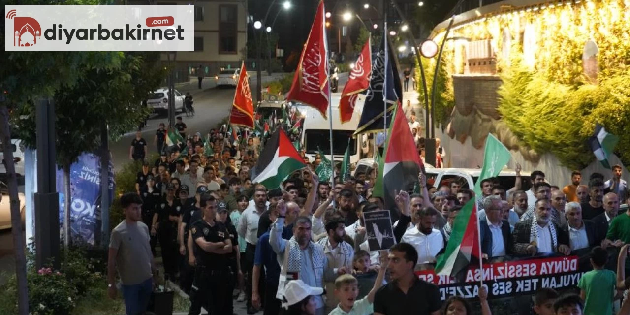 Şırnak'ta Filistin'e Destek Yürüyüşü Düzenlendi