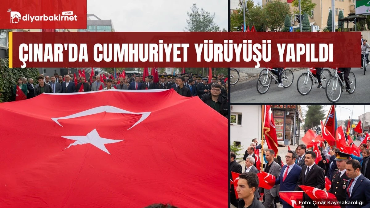 Çınar'da Cumhuriyet Yürüyüşü yapıldı