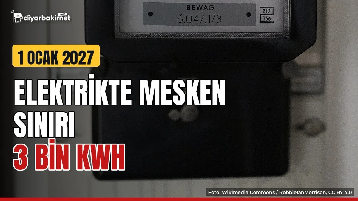 Mesken elektrik sınırı 1 Ocak'ta 3 bin kWh'ye iniyor