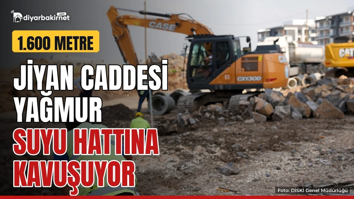 Jiyan Caddesi'ne 1.600 metre yağmur suyu hattı