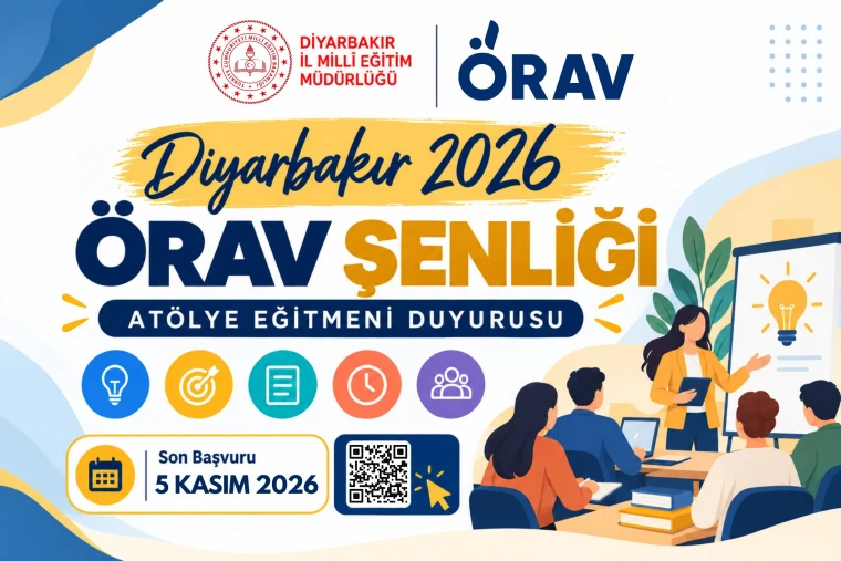 Diyarbakır 2026 ÖRAV Şenliği atölye eğitmeni başvuru afişi